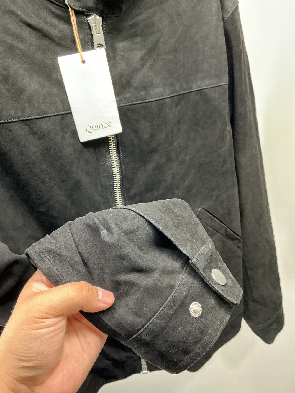 100% Suede Café Racer Jacket - Picture 3 of 3